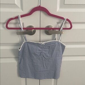 Brandy Melville Blue Checkered Camisole